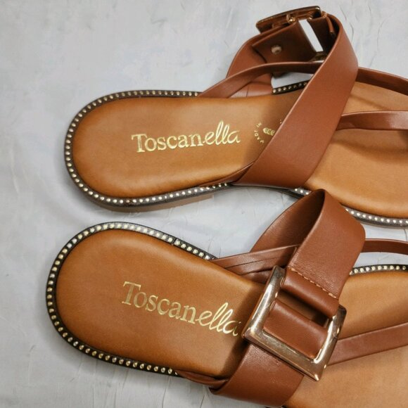 Toscanella tan buckle sandals - Picture 7 of 8